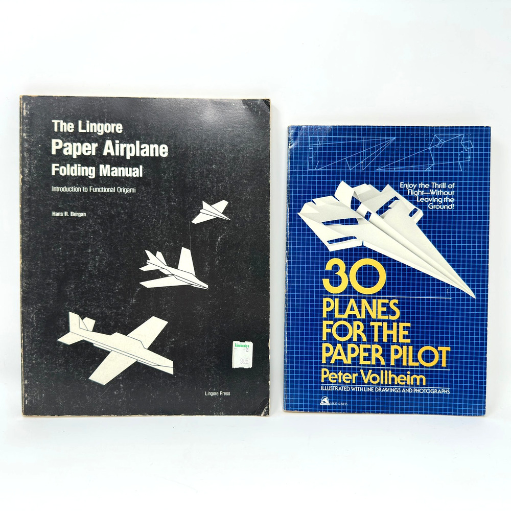 Lot of 2 Paper Airplane Books 30 Planes for Paper Pilot + Lingore Folding Manual